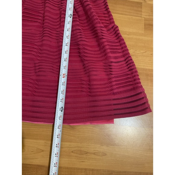 M MISSONI Fuchsia Pink Stitch Ribbed Knit Fit & Flare Dress Size 48 / US 12 - Picture 9 of 15